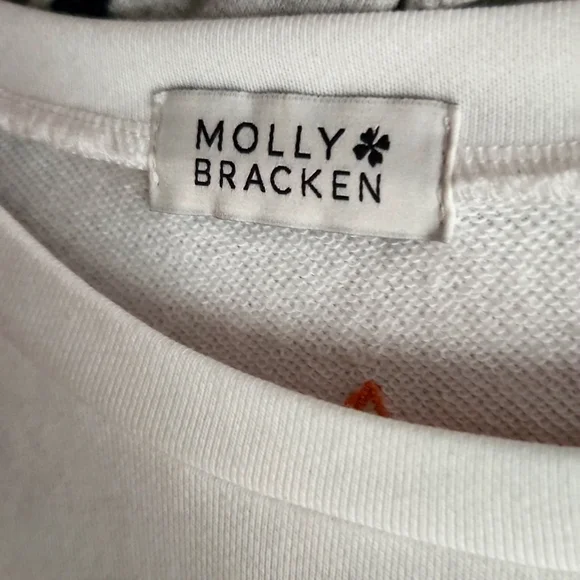 Molly Bracken White 'Amour' Crewneck Sweatshirt with Pastel Star Motif - Picture 4 of 4